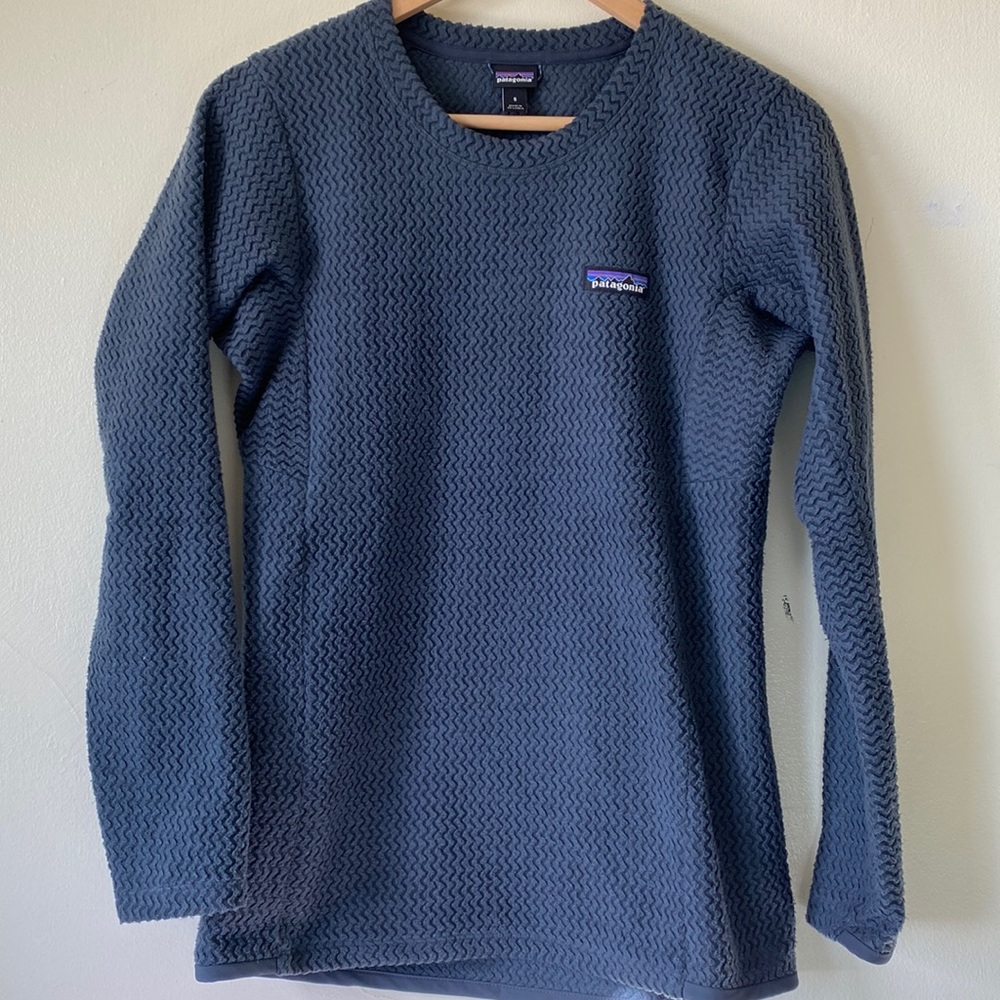 Patagonia Women's R1® Air Crew Size Small Smolder Blue